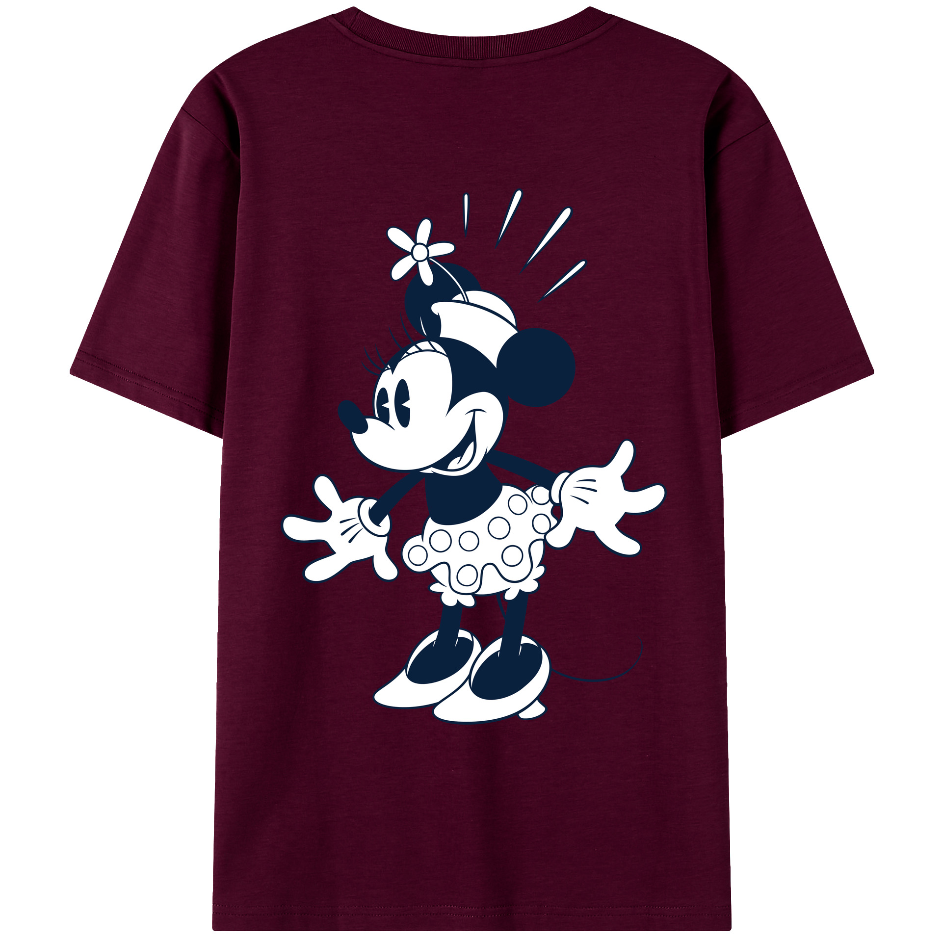 （画像用） ミッキーマウス Mickey Mouse レディース半袖Tシャツ(バックプリント)